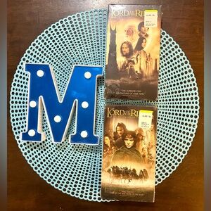 Lord of the Rings Two Towers AND Fellowship Of The Ring VHS New Factory Sealed